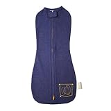 Woombie Deluxe Swaddling Blanket, Denim, Newborn 5-13 lbs by Woombie