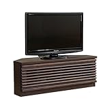 【日本製】和風モダン 2色対応 100cm巾コーナーテレビボード 完成品（ナチュラル/ブラウン） (ブラウン)