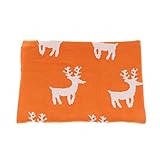 Lovoski コットン　ブランケット　子供毛布　ベビー毛布　ソファ　旅行　車　多機能　全2色２サイズ　 - S, オレンジ