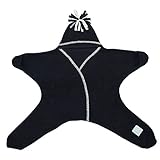 Tuppence & Crumble タッペンスアンドクランブル Star Baby Wrap スターラップ Naturals４－１０ヶ月 Navy ネイビー BFSTARWn おくるみ [並行輸入品