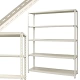 NC-1800-24 幅180×奥行45×高さ240cm 5段 ホワイト 70㎏/段