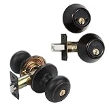 Dynasty Hardware V-CP-SIE-12P, Sierra Front Door Knob Entry Lockset and Single Cylinder Deadbolt Com