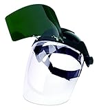 Sellstrom 32151 DP4 Multi-Purpose Black Crown and Clear Anti-fog/Shade 5 IR Flip Front Window Facesh