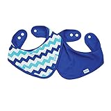 Bumkins Bandana Bib, Blue Chevron by Bumkins [並行輸入品]
