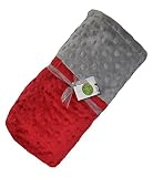 Cozy Wozy Signature Minky Baby Blanket, Crimson/silver, 30 X 36 by Cozy Wozy