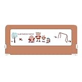 LHA ベッドガード・フェンス ベッドフェンスベビーシャッター抵抗フェンス子供用ベッドガードレール1.5 M 1.8 Mベッドサイドガードレール (色 : Brown, サイズ さいず : L-180