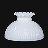 B & Pランプシェード10インチ、Stu、オパールリブSwirl、CR。Top
