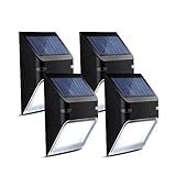 Patech 5LED ソーラーライト ステップライト アウトドアライト 防水 太陽発電 省エネ 夜間自動点灯 屋外照明/ステップ/軒先/庭/ガーデン/ドライブウェイ/玄関周りなどの照明/防犯用（四点