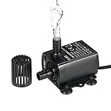 Decdeal 超低静電 ミニ DC12V 10W 400L / Hリフト 400cm ブラシレス ウォーターポンプ 5.5 * 2.1cm 調整機能付き 水中噴水
