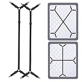 ベッドシーツホルダーストラップ シーツストラップ調節可能なベッドシーツクリップファスナーでシーツを固定 ブラック 2個/セット