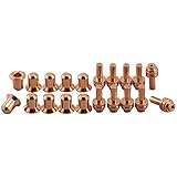176655 Plasma Electrode 176656 25A Plasma Tip Fit Miller ICE-25C Torch 20pcs [並行輸入品]