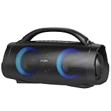 DOSS Extreme Boom Pro Bluetoothスピーカー ワイヤレス 100W 大音量 46時間再生 IPX6防水 ポータブル ブルートゥース 低音強化 パッシブラジエーター搭載 ダンス/キャンプ/パーティー/旅行用 TWS接続対応 ショルダーストラップ付き (ブラック)
