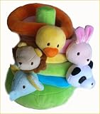 輪投げ　わなげ　ベビーおもちゃ　知育玩具　動物さんの輪が全部入ったよ！　輪　布おもちゃ 出産祝いやギフトにもどうぞ (アニマル輪投げ)