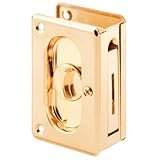 Slide-Co 162779 Pocket Door Privacy Lock with Pull 3-3/4-Inch Polished Brass [並行輸入品]