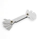 uxcell スクリューピッチゲージ　ダブルヘッドデザイン　測定ツール　0.5-7.0mm範囲　シルバートーン