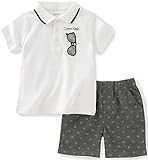 (カルバンクライン) Calvin Klein ベビーボーイズプレードショーツ 2枚セット カラー: ホワイト