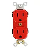 Leviton M5262-SR Lev-Lok Modular Wiring Device 15-Amp, 125 Volt, Narrow Body Duplex Receptacle, Stra