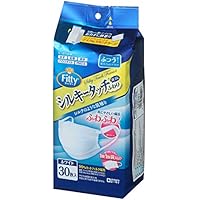 (個別包装) フィッティ シルキータッチ マスク 耳ゴム ふわり 30枚入 ふつうサイズ ホワイト PM2.5対応