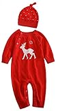 (コ-ランド) Co-land ベビー服 ロンパース 着ぐるみ 赤ちゃん ニット 帽子 2点セット 秋冬 カバーオール 女の子 男の子 新生児 出産祝い トナカイA 73