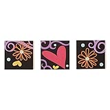 One Grace Place Sassy Shaylee Canvas Art Decor, Black/Pink/Purple [並行輸入品]