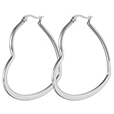 HOUSWEETY ファションジュエリー エポキシ ハート形 レディース イヤリング フープピアス 恋人 彼女 誕生日プレゼント 色