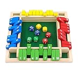 シャットザボックス 数学ボードゲーム サイコロ パーティ 2-4人プレイ 子供から大人まで 頭脳戦 ホームパーティー シャットボックスゲーム 木製サイコロゲーム 皆で遊べる パブゲーム 盛り上がる 木製