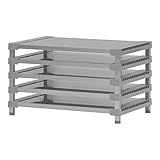 ※受注生産 返品・交換不可※選べる幅サイズ31段階！軽量アルミ製 収納ラック5段 棚板奥行54cm 高さ50cm 幅バリエーション30cm～180cm (45cm)