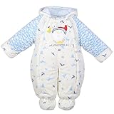 エルフ ベビー(Fairy Baby)ベビーカバーオールロンパース 足つき 防寒着フード付き 可愛い(ブルー、サイズ：73)