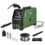 EENOUR 半自動溶接機 【日本溶接協会加入済】 MIG140P+ 最大出力140A 100V・200V兼用 1台3役 ノンガスMIG·被覆アーク·LIFT TIGに対応 スマートチップ制御 超高精細LED液晶表示 定格使用率60％ 板厚8mmまで ノンガス溶接機 アーク溶接機 インバーター搭載 アーク補助機能 軽量 家庭・業務両用 初心者やプロ向け DIY・メンテナンスに大活躍