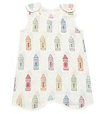 綿100％　やわらか　二重ガーゼ　涼素材　スリーパー【bebenew03】 (S, クレヨン)