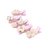 BIANHUAN ヘアクリップ ヘアピン ベビー ヘアアクセサリー 5点セット カラフル リボン クリップ 前髪クリップ 髪留め 髪飾り ヘアクリップ向け こども 子供 キッズ レディース キッズ用 