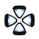 T-SUN Outdoor Solar Power Fence Waterproof Solar Wall Light Cool White 6000k for Garden, Pathway, De