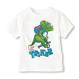 (チルドレンズ・プレイス) The Children's Place 半袖 Tシャツ 半袖T　トリケラトプス 白 90cm 2歳 2T 【並行輸入】