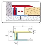 イノヴァーフローリング(木目調)専用　L型床見切　11.7×20×2700ミリ　ナチュラルメイプル