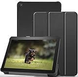 対応 Amazon Fire HD 8 2020/ Fire HD 8 Plus 用のケース 対応 Amazon Fire HD 8 2020/ Fire HD 8 Plus 第10世代 用の保護カバー オートスリープ機能 カバー スタンド機能付き 衝撃吸収 保護ケース 三つ折 薄型 高級PU レザー(ブラック)