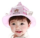 【SEBLES】ベビー 赤ちゃん 男の子 女の子 ユニセックス とんがり ハット 帽子 メッシュ キャラクター 熊 クマ くま エンジェル ソフトカラー 可愛い(タイプB)