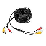 防犯カメラケーブル 音声・電源一体型 延長コード 2RCA+DC 30M