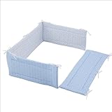 リバーシブルプチアンジェ ベッドガードパット W70×D120×Ｈ28cm サックス 70x120/サックス/プチアンジェ