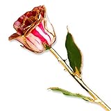 ペパーミントLong Stem Dipped 24 Kゴールドトリム純正にローズゴールドのギフトボックス