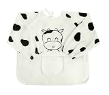 幼児 赤ちゃん ベビー 子供服 お食事用 スモック 幼稚園キッズ 絵画用エプロン うわっぱり 防水 防汚 洗いやすい 快適 柔らかい 綿 2－3歳（乳牛）