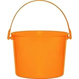(16cm x 11cm, Orange Peel) - Amscan Plastic Party Favour Giveaway Bucket, Orange Peel, 16cm x 11cm