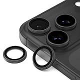 Hohotoon 対応 iPhone17 Pro 用カメラ保護 iPhone17ProMax 用 カメラ保護フィルム ARコーティング 超高透過率 耐衝撃 宇宙航空材料 キズ防止 アイフォン17プロ/17プロマックス カメラフィルム アンチグレア 曇り防止 露出オーバー防止 黒縁取り カメラカバーいPhone 17Pro / 17 Pro Max レンズカバー (ブラック 1セット)
