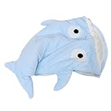 Lutents ベビー布団　可愛いサメ寝袋 おくるみ　ベビー 赤ちゃん 子供用　スリーピングバッグ 寝具 子供用　シュラフ　ブランケット 寝冷え防止　暖かい　春秋用　赤ちゃん対応　柔らかい肌触り (ス