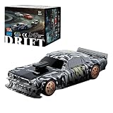 DAOYU RC電動レーシングカーモデル、1/43スケール2.4Gフルプロポーショナルリモートコントロールレーシングドリフトカーモデルライトキット付き、大人向けRCカーギフト(RTRバージョン/ブラック&ホワイト)