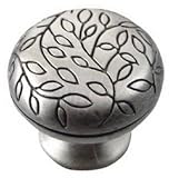 MNG Hardware 10211 1 1/4-Inch Vine Knob, Satin Antique Silver by MNG Hardware