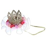 Lovoski ベビーガール　ヘアアクセサリー　花　王冠　素敵な　ヘッドバンド　誕生日パーティー　全２色 - 白