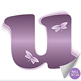 壁デカールLetterベビー名デカールステッカー装飾文字インテリアDragonfly – 子供の赤ちゃんの保育園、少女の寝室、子どもの遊び部屋by bugs-n-blooms Letter " u "