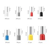 Preciva 1200pcs絶縁フェルール端子 絶縁圧着端子 セット …