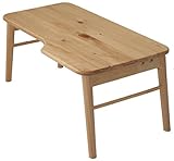 折脚テーブル (ナチュラル) 【天然木/約幅80×奥行45×高さ35cm】