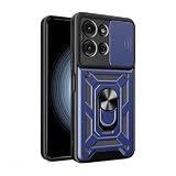 [Taosan] moto g66j 5G／g66y 5G 対応 ケース リング付き TPU+PC 二層構造 耐衝撃 軽量 360度回転 スタンド機能 カメラ保護 傷防止 スマホケース ミッドナイトブルー
